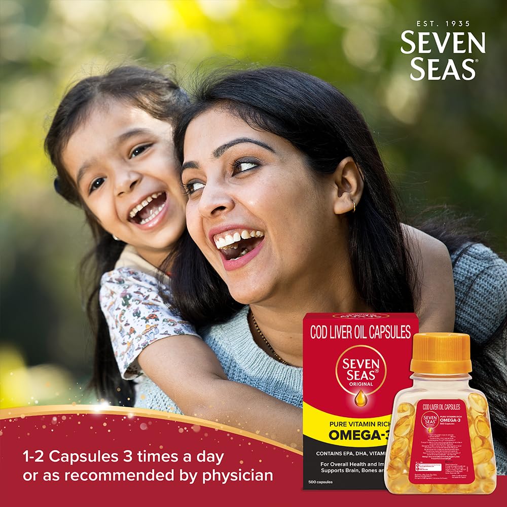 Seven Seas Cod Liver Fish Oil 500 Capsules