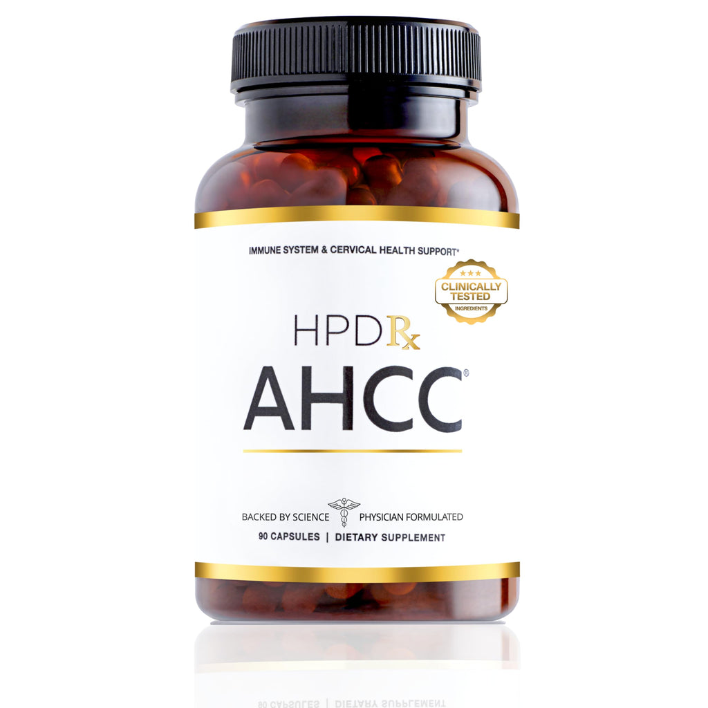 HPD Rx Premium AHCC & Shiitake Mushroom 1100 mg per Serving Supplement, Natural Immunity Booster, Maintains Natural Killer Cell Activity | AHCC is Proven in 30+ Studies | 30-Day Supply, 1-Pack