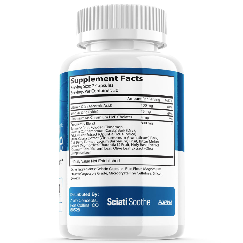 (3 Pack) Sciatisoothe Supplement for Sciatica, Sciati Soothe Nerve Health, Sciatisoothe Capsules Vitamins, Sciatisoothe Advanced Overall Wellness Support Maximum Strength Formula USA (180 Capsules)