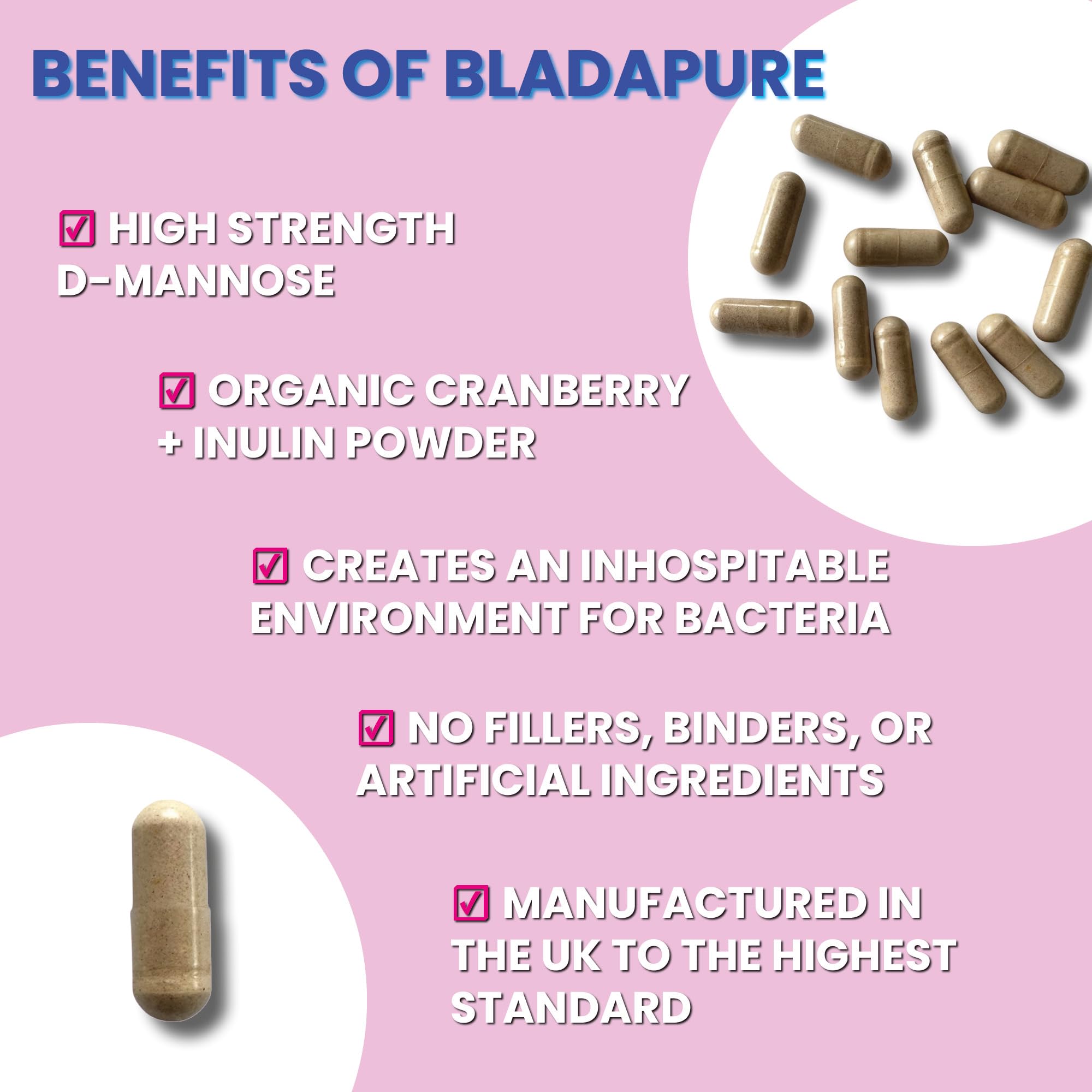 Bladapure Bladapure Capsules D-Mannose Plus