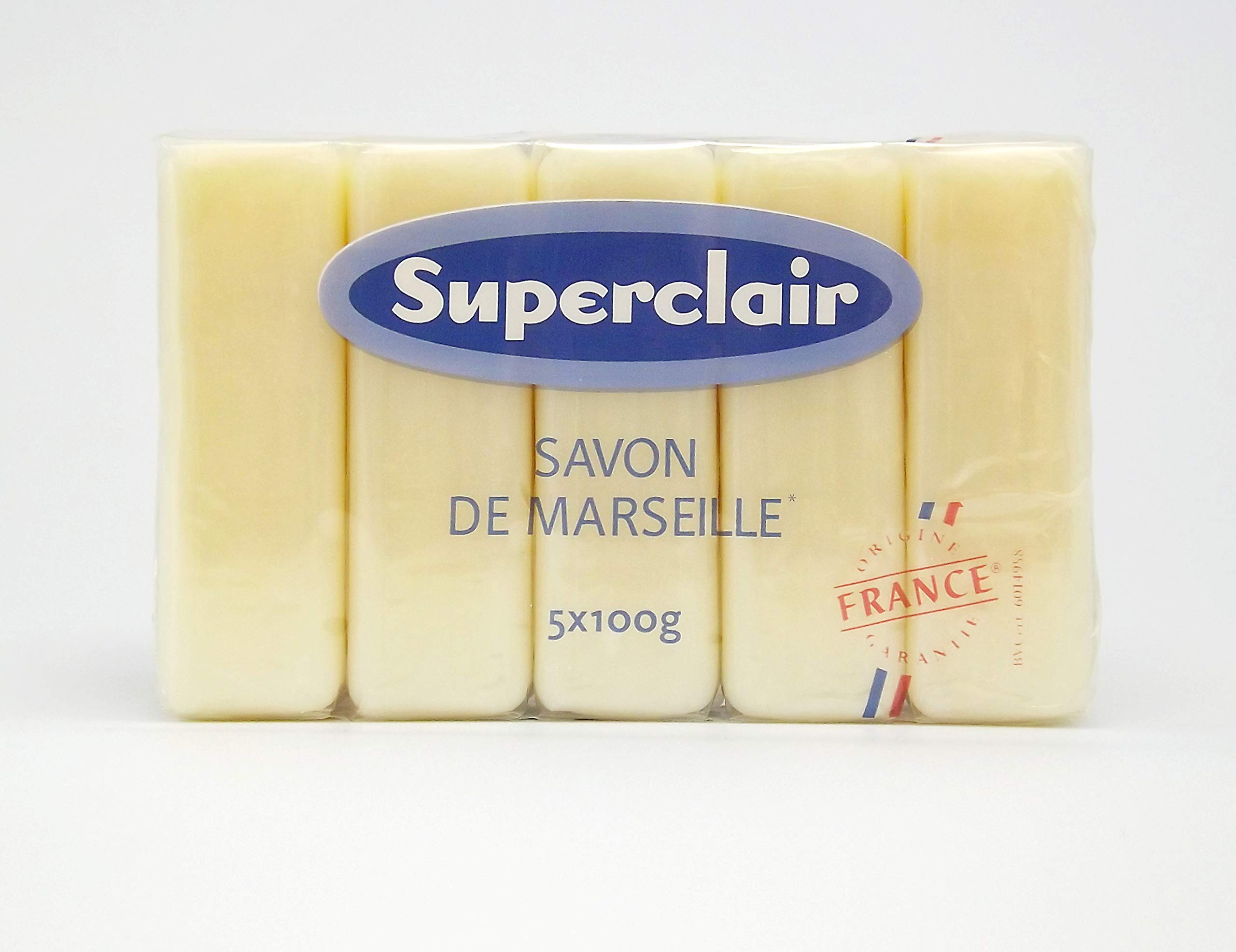 Lot de 5 savonnettes Marseille 100g