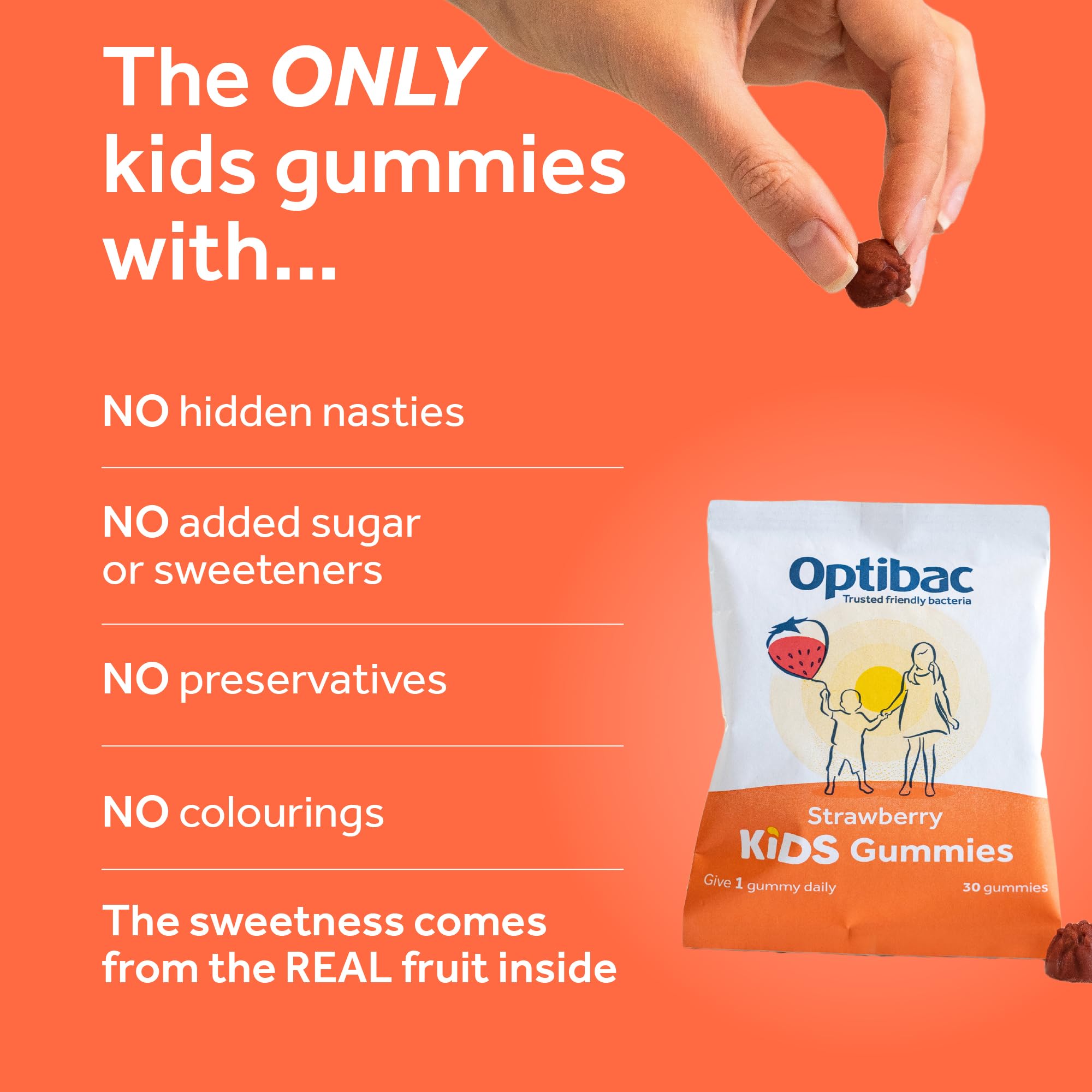 Optibac Kids Gummies - Friendly Bacteria for Kids - 60 Vegan Gummies