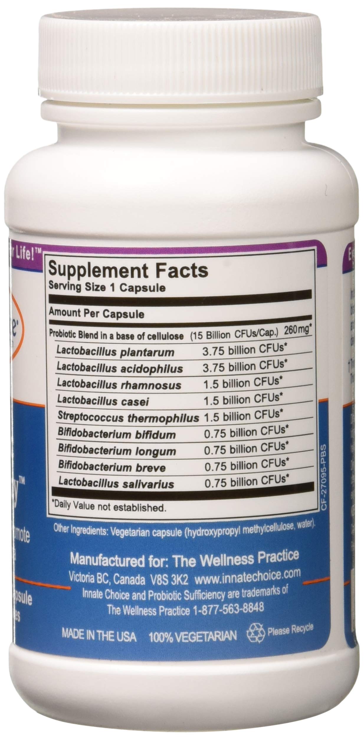 Innate Choice Probiotic Sufficiency,  60 vegetarian capsules