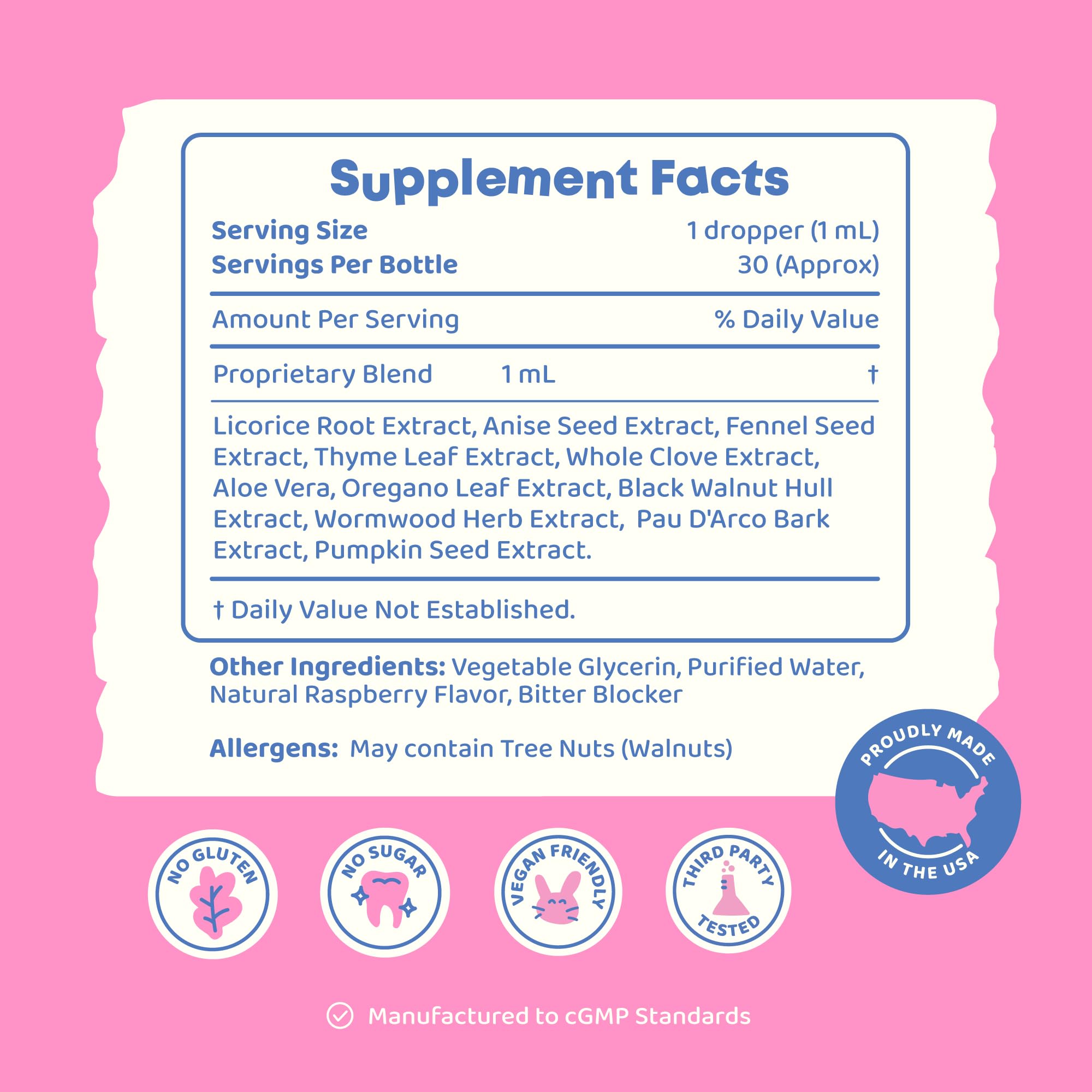 JoySpring ParaPatrol Kids Parasite Cleanse Drops, 30 Servings, 3+
