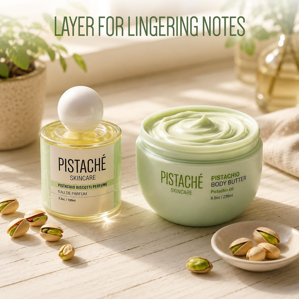 Pistaché Skincare Pistachio Biscotti Perfume Eau de Parfum | Nutty & Sweet Boyfriend Butter Scent | Long-Lasting Fragrance, 3.38 oz
