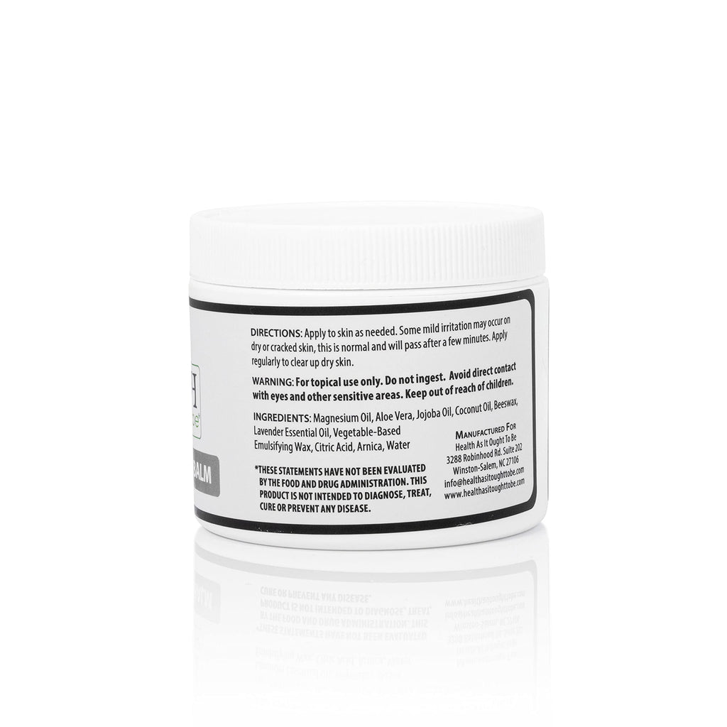 Magnesium Body Balm for Muscle Relief | All Natural Magnesium Oil Body Balm Infused with Arnica, Aloe Vera, Jojoba & Coconut Oil | For Headaches, Cramps, & Fast Muscle Relief | 4-Ounce