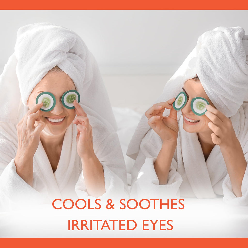 Nuage Cooling Eye Pads - Cools & Soothes Irritated Eyes | Infused with Cucumber & Vitamin E - Refresh & Revive | Suitable for Daily Use - Relax & Pamper (10 Pack)