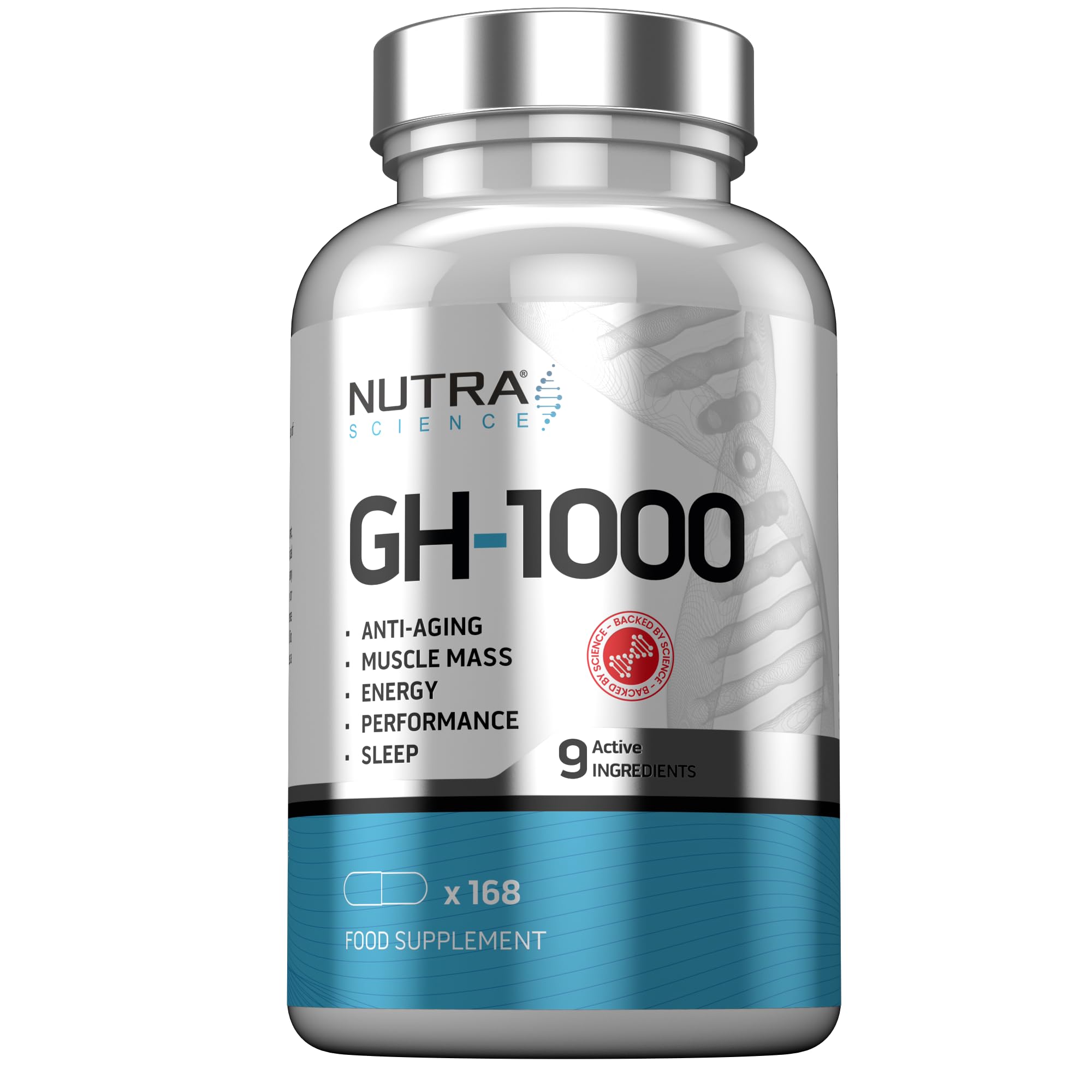 GH-1000 for Men Hormone Suport | Anti-Aging, Muscle Growth, Energy, Sleep | 168 Vegan Capsules Muscle Growth Supplements
