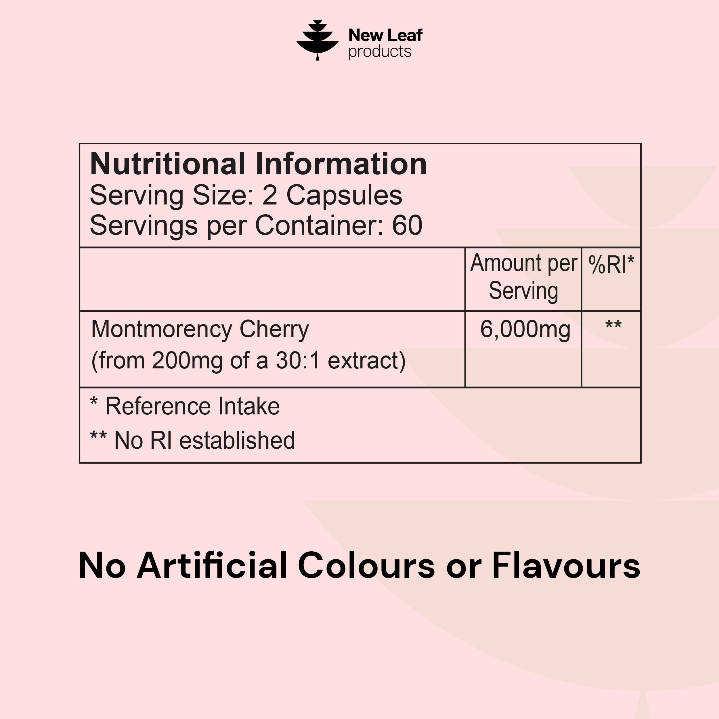 Montmorency Cherry 6000mg - 120 Capsules High Strength Concentrate - Natural Tart Cherry Vegan Supplements (not Tablets or Powder) - Non-GMO, 2 Months Supply - (2 per Serving) Made in the UK