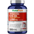 NusaPure Antarctic Krill Oil,2000 mg, 120 Softgels (Non-GMO, Soy Free)