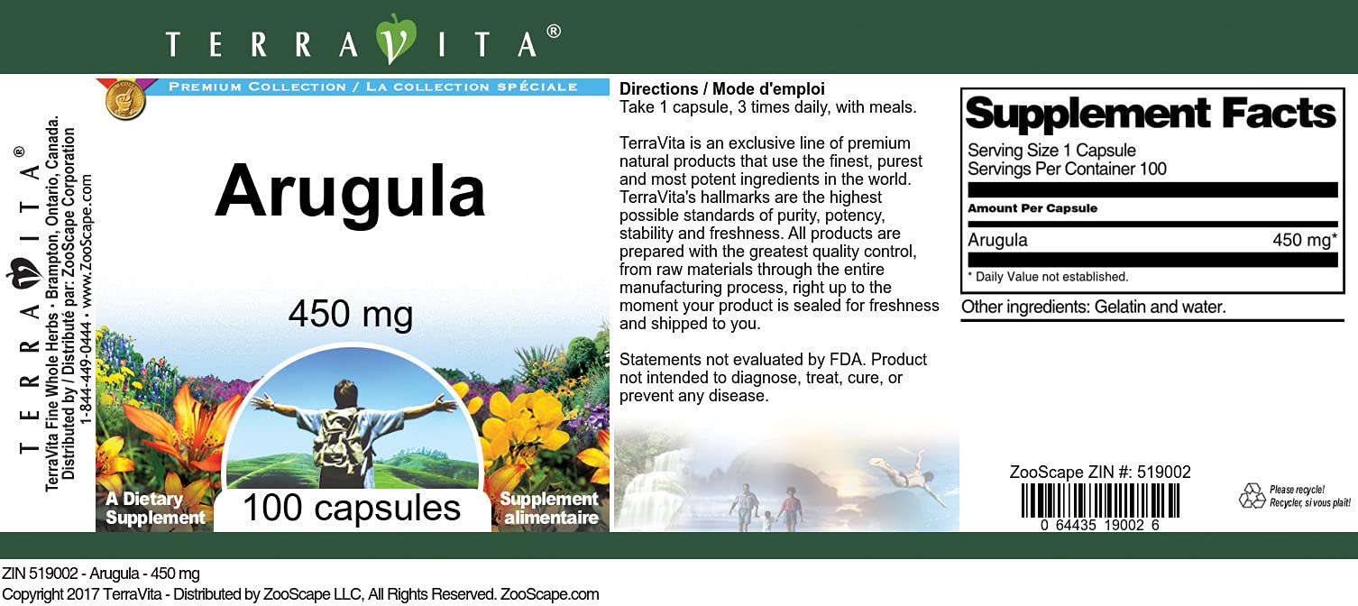 Arugula - 450 mg (100 Capsules, ZIN: 519002) - 3 Pack
