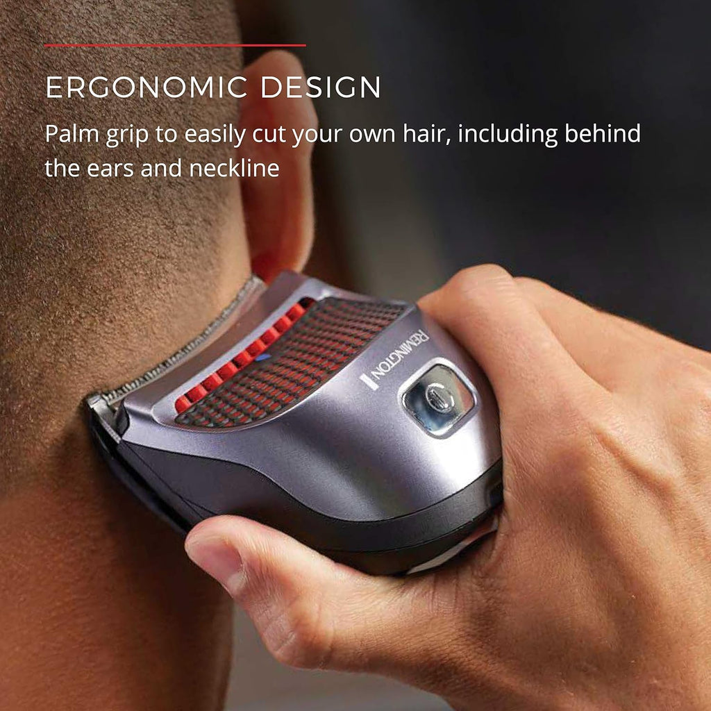 Remington Shortcut Pro Self-Haircut Trimmer Kit, Waterproof Cordless Electric Razor for Head, Beard, and Body, Curved Blades and 9 Trimmer Lengths, Head Shaver, 5-Minute Quick-Charge, 14-Piece Set