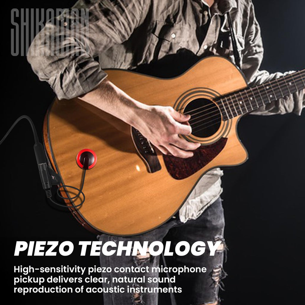 Piezo Contact Microphone Pickups for Guitar, Violin, Viola, Cello, Banjo, Ukulele, Mandolin and More (12)