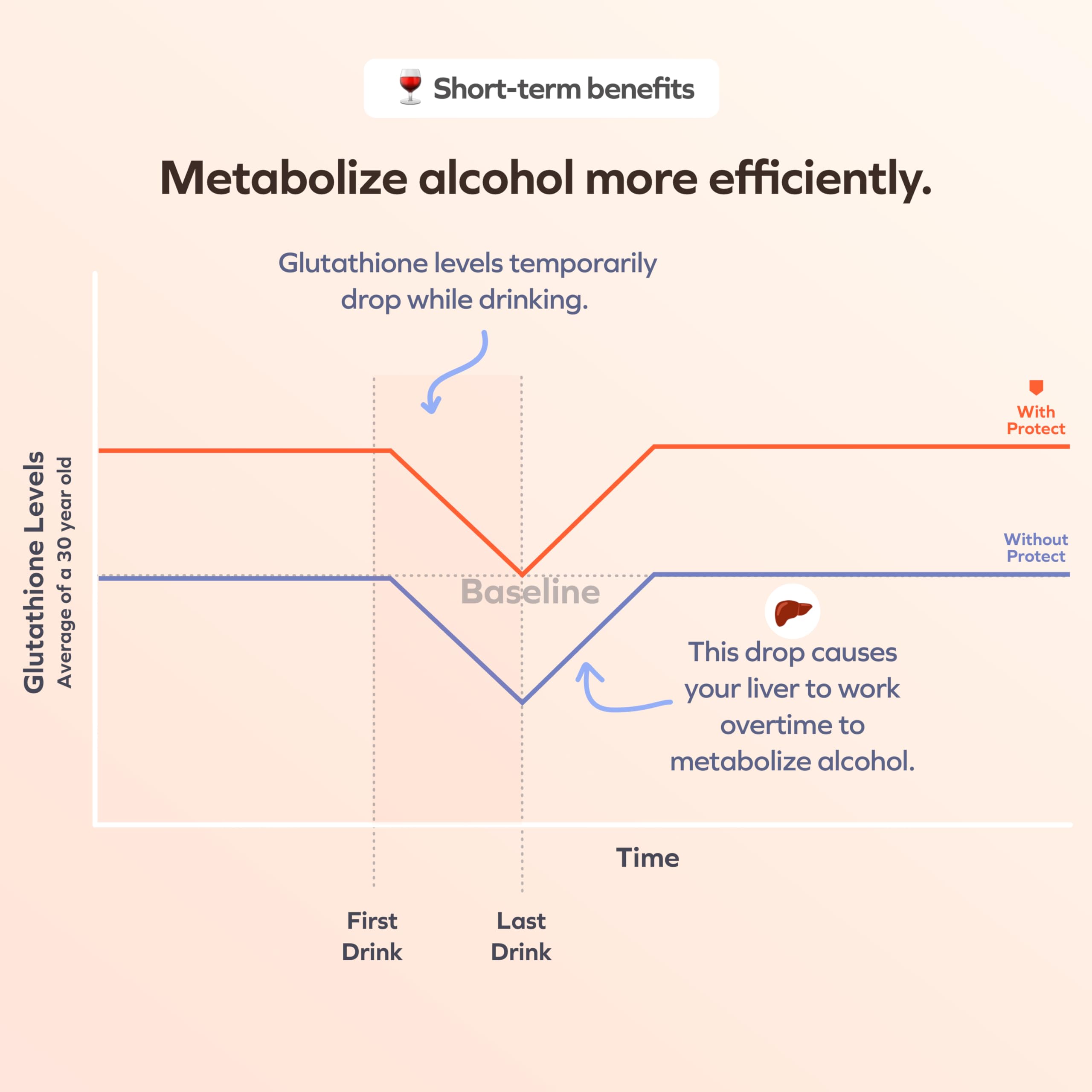Cheers Protect | Daily Liver Supplement for Drinkers with L-Cysteine + DHM | Increase Glutathione Levels | 30 Doses | Cysteine, Dihydromyricetin, Milk Thistle, Prickly Pear, B-Vitamins, Ginger