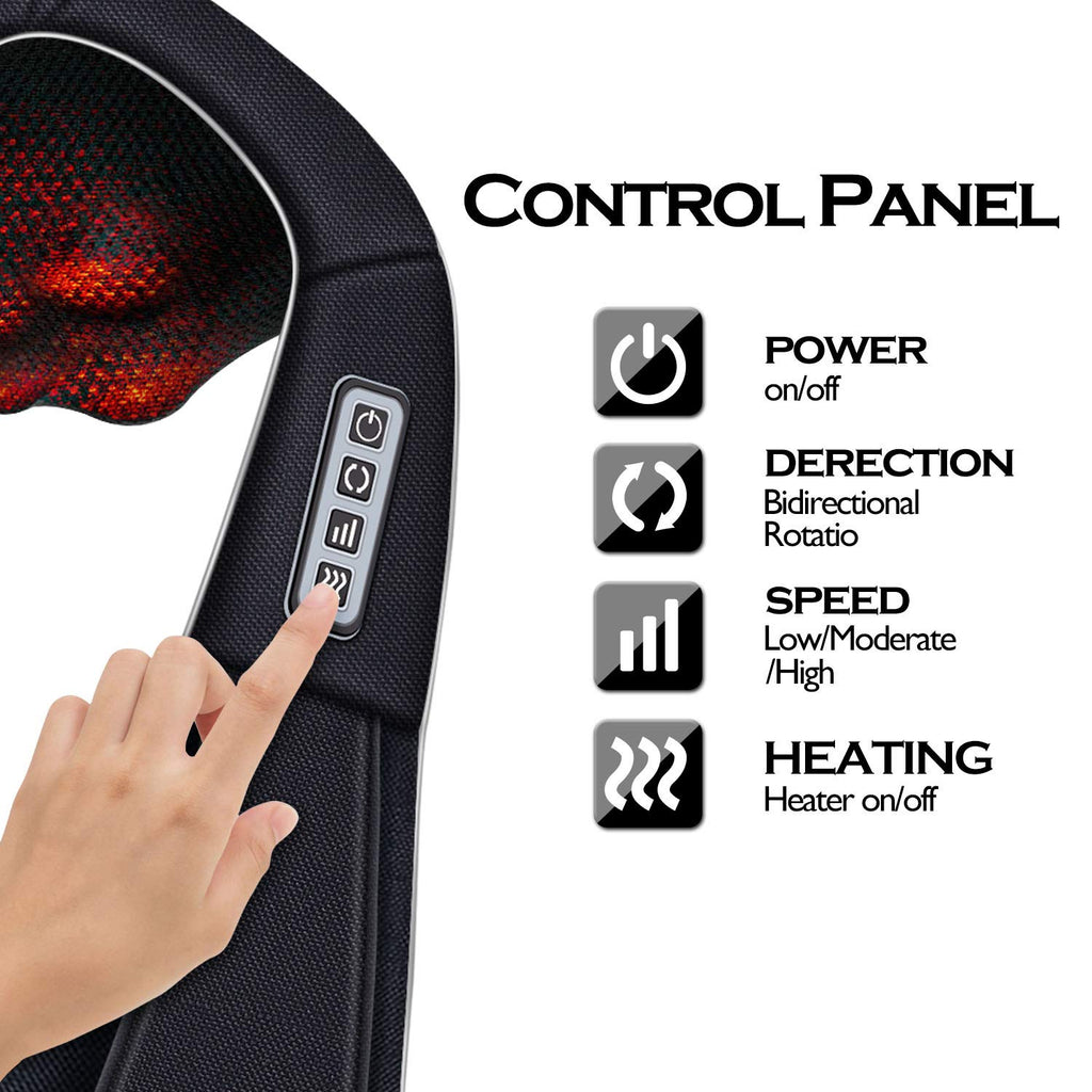 VIKTOR JURGEN Christmas Women Men Gifts, Shiatsu Neck and Shoulder Massager with Heat Deep Tissue Kneading Sports Recovery Massagers for Back, Relaxation Gift for Dad, Mom, Husband, Wife, Him, Her