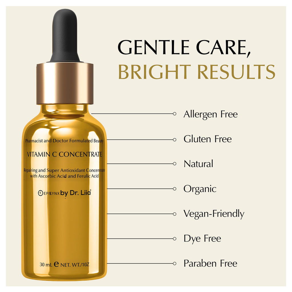 EpiLynx Vitamin C Face Serum - Antioxidant Rejuvenating Vitamin C Serum for Face - Repairs Skin Barrier & Hydrates Dark Spot Remover - Vegan, Gluten-Free for Sensitive Skin