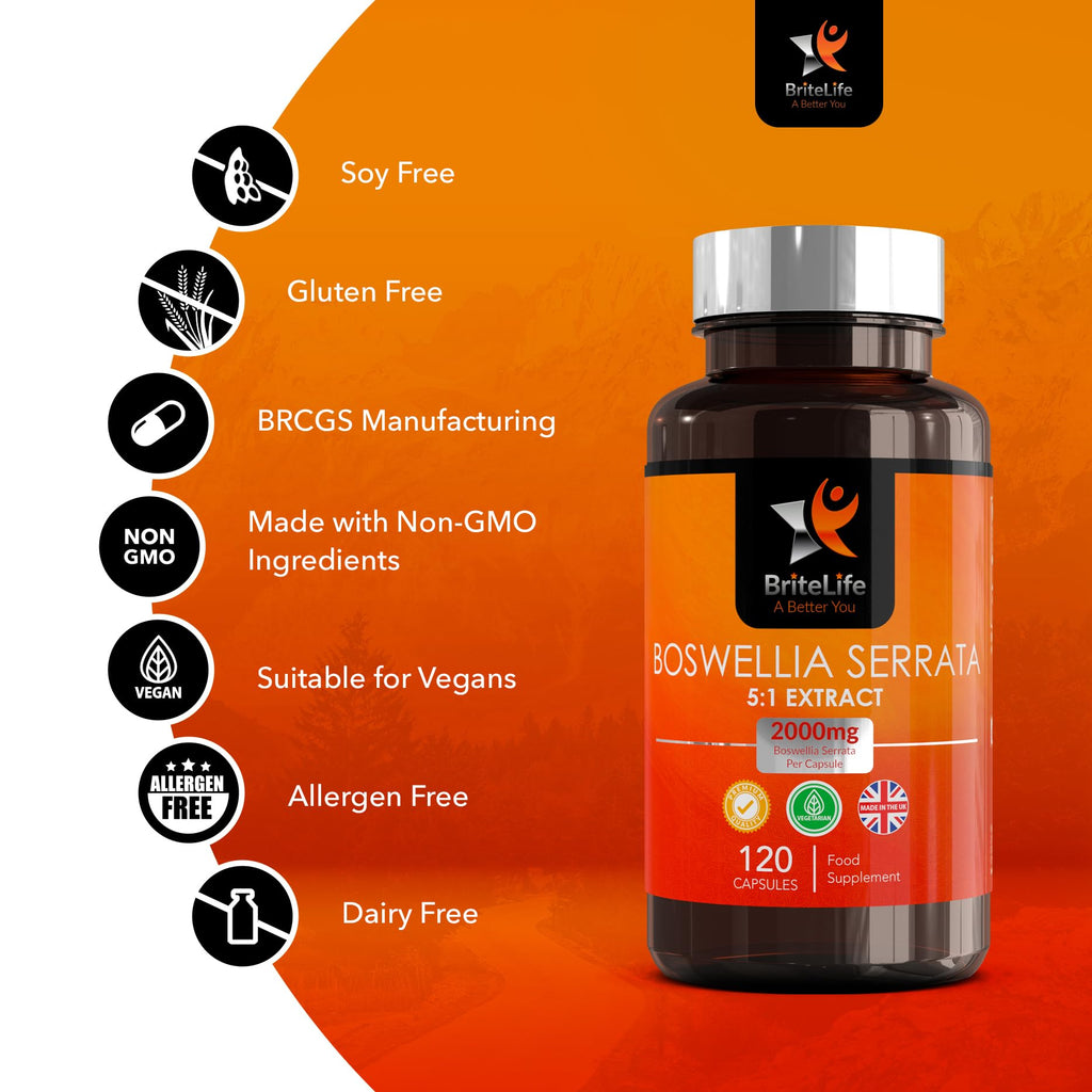 BL Boswellia Serrata, 120 Boswellia Capsules, 2000mg 5:1 Extract