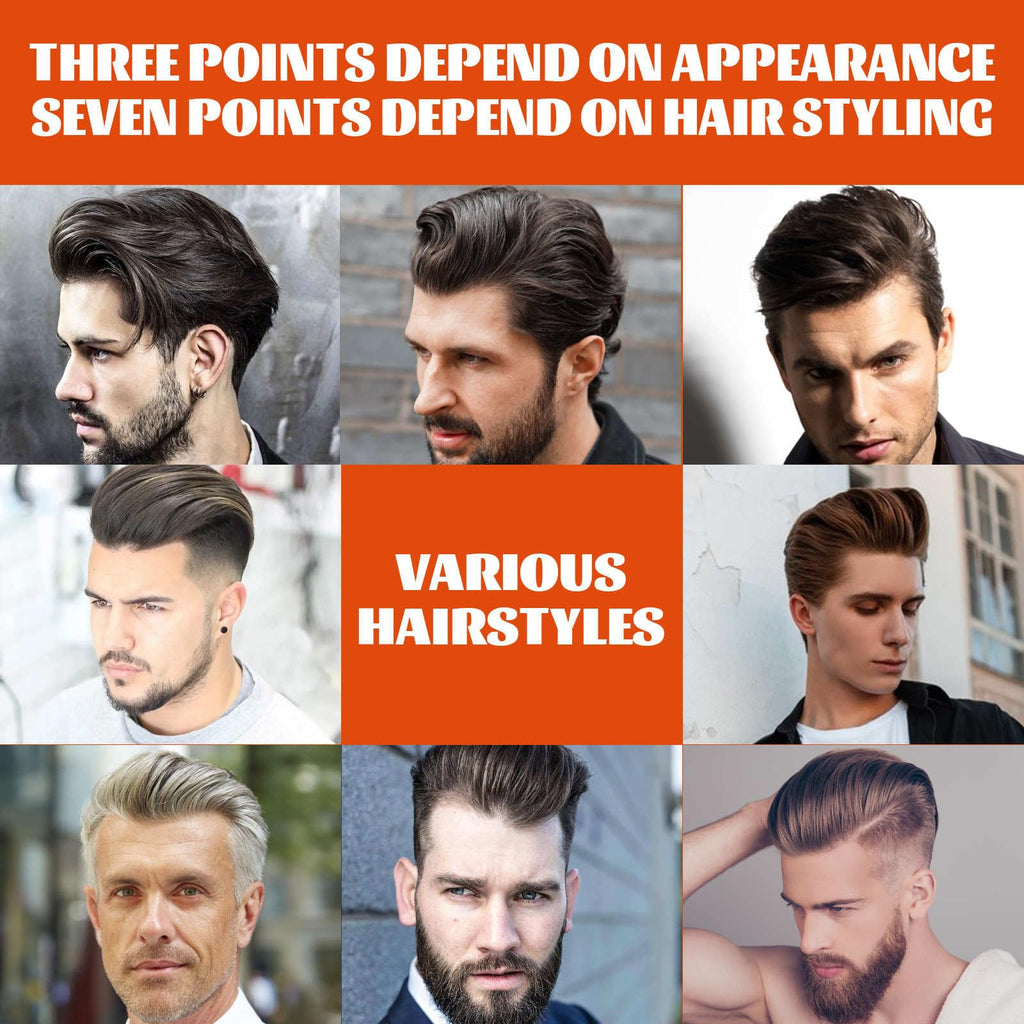 2 in 1 Hair Wax Gel with Comb, Long-Lasting Fluffy Fast Build Hair Oil Head Gel 100ml