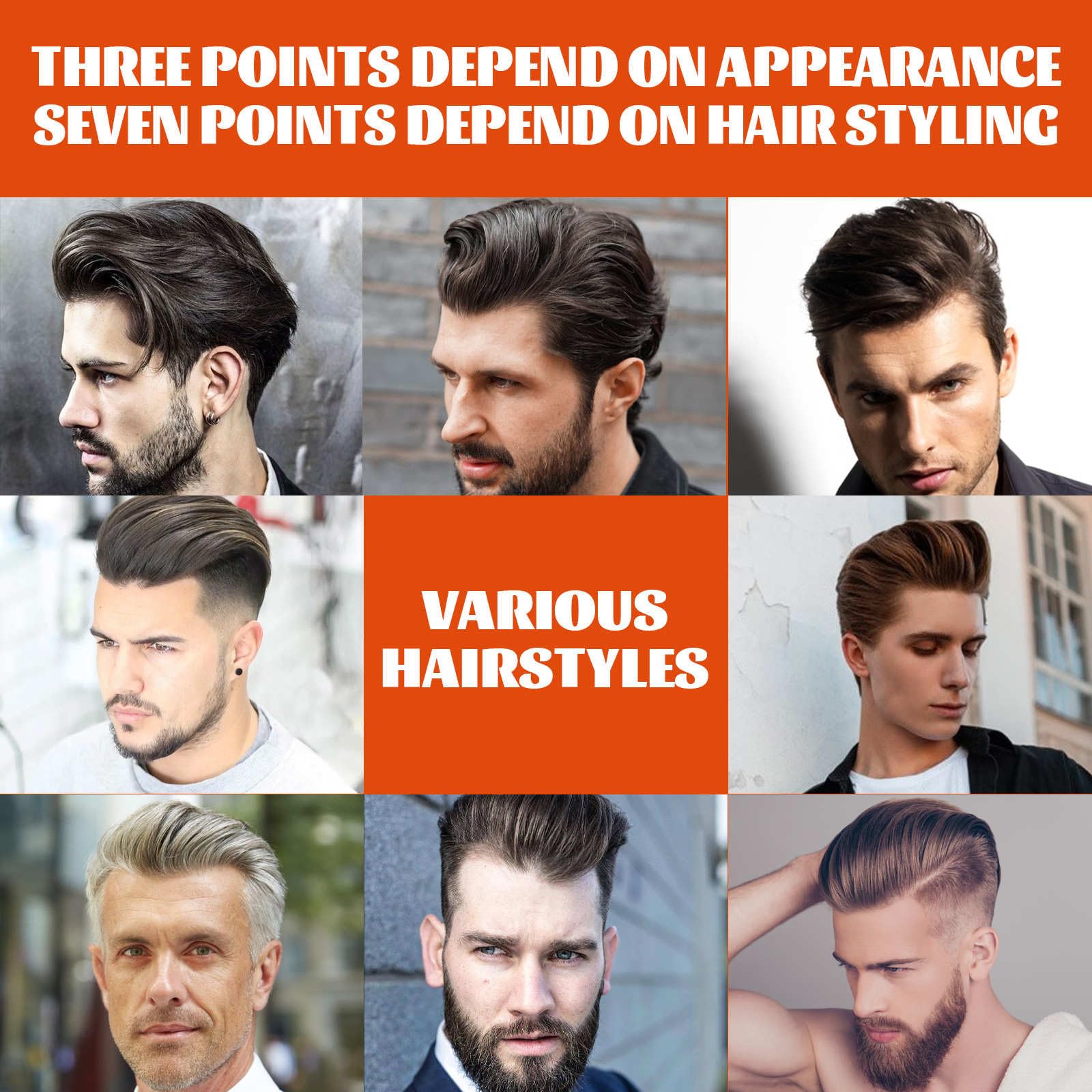 2 in 1 Hair Wax Gel with Comb, Long-Lasting Fluffy Fast Build Hair Oil Head Gel 100ml