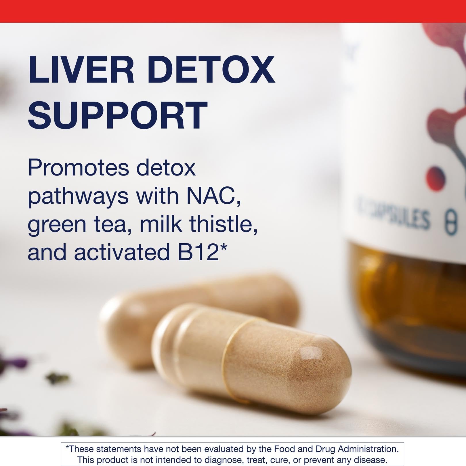 Metagenics AdvaClear - Daily Detox Support with B Vitamins, Zinc & Pantothenic Acid - Supports Liver & Immune Health* - Non-GMO, Gluten-Free, Vegan - GMP Certified Facility - 42 Capsules