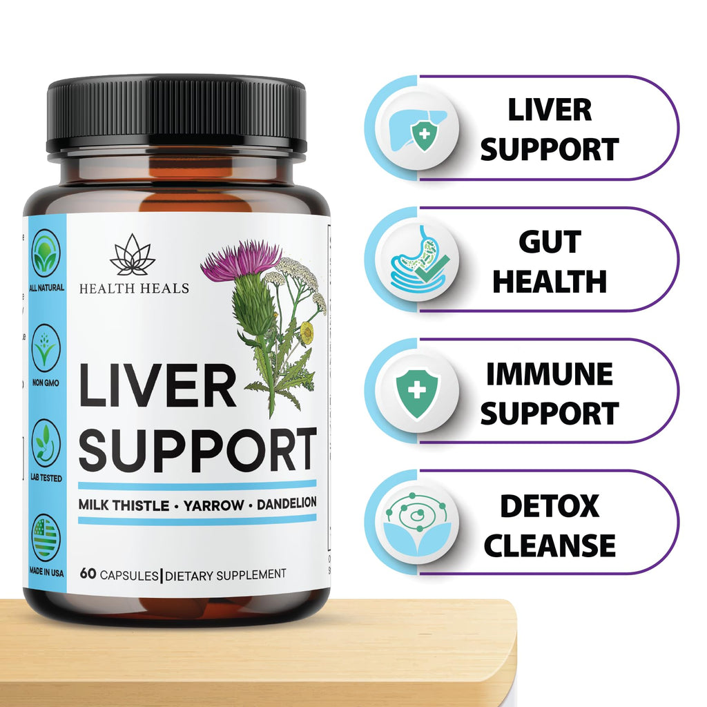 Liver Cleanse & Repair Formula - Herbal Liver Support Supplement with Milk Thistle Dandelion Root Turmeric, Artichoke Extract for Liver Health - 120 Count