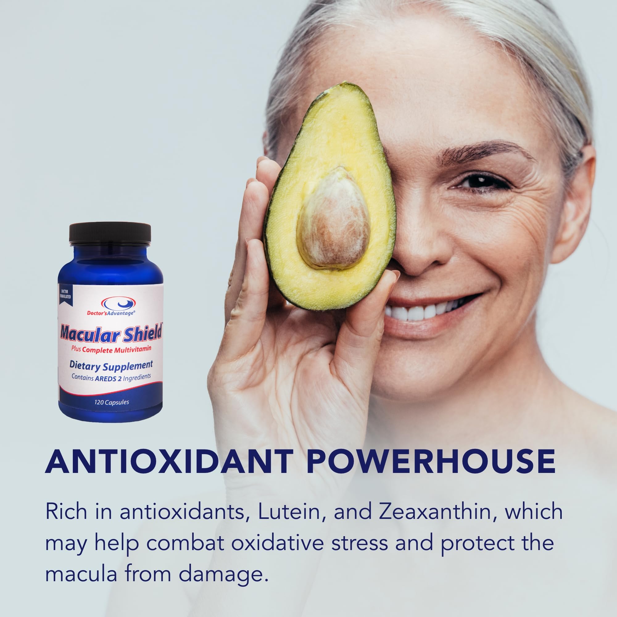 Doctor’s Advantage Macular Shield Eye Vitamins Plus Multivitamin – 120 Capsules, 30-Day Supply – Lutein and Zeaxanthin Supplements with AREDS 2® Vision Ingredients & Complete Multivitamin Complex