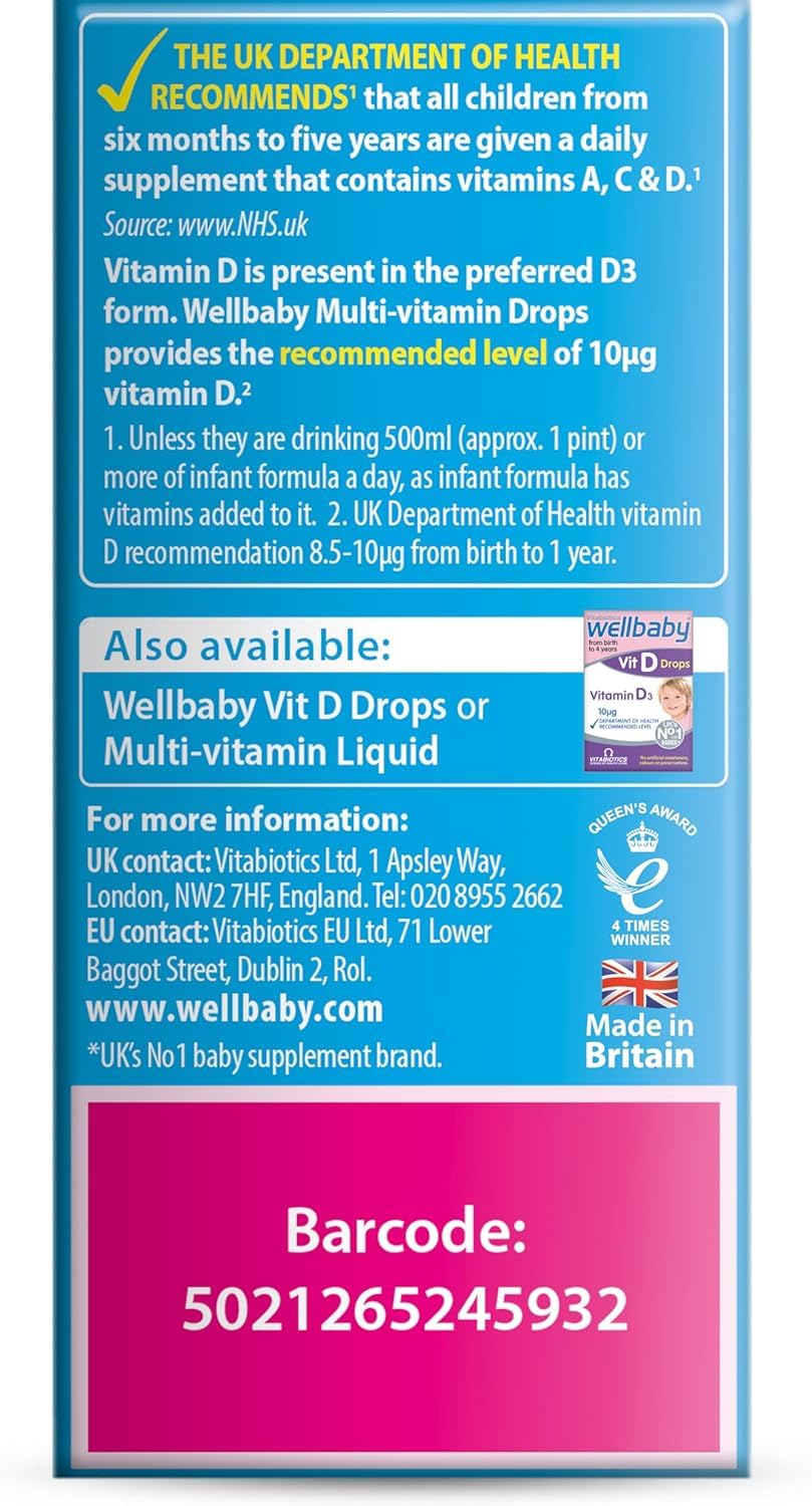 Vitabiotic (2 Pack) - Wellkid Baby Drops 30Ml 2 Pack Bundle