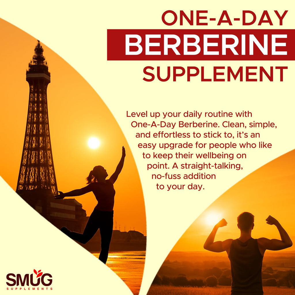 Berberine 98% Extract – 365 Micro Tablets – One A Day – Plant Based – Vegan – Made in Britain – SMUG Supplements