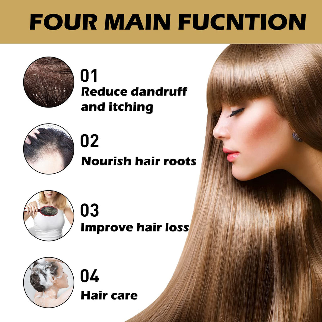 Natural Organic Ginger Shampoo Promotes Hair Growth, Anti-dandruff & Anti-itching for Hair Loss Women & Men (1pcs)