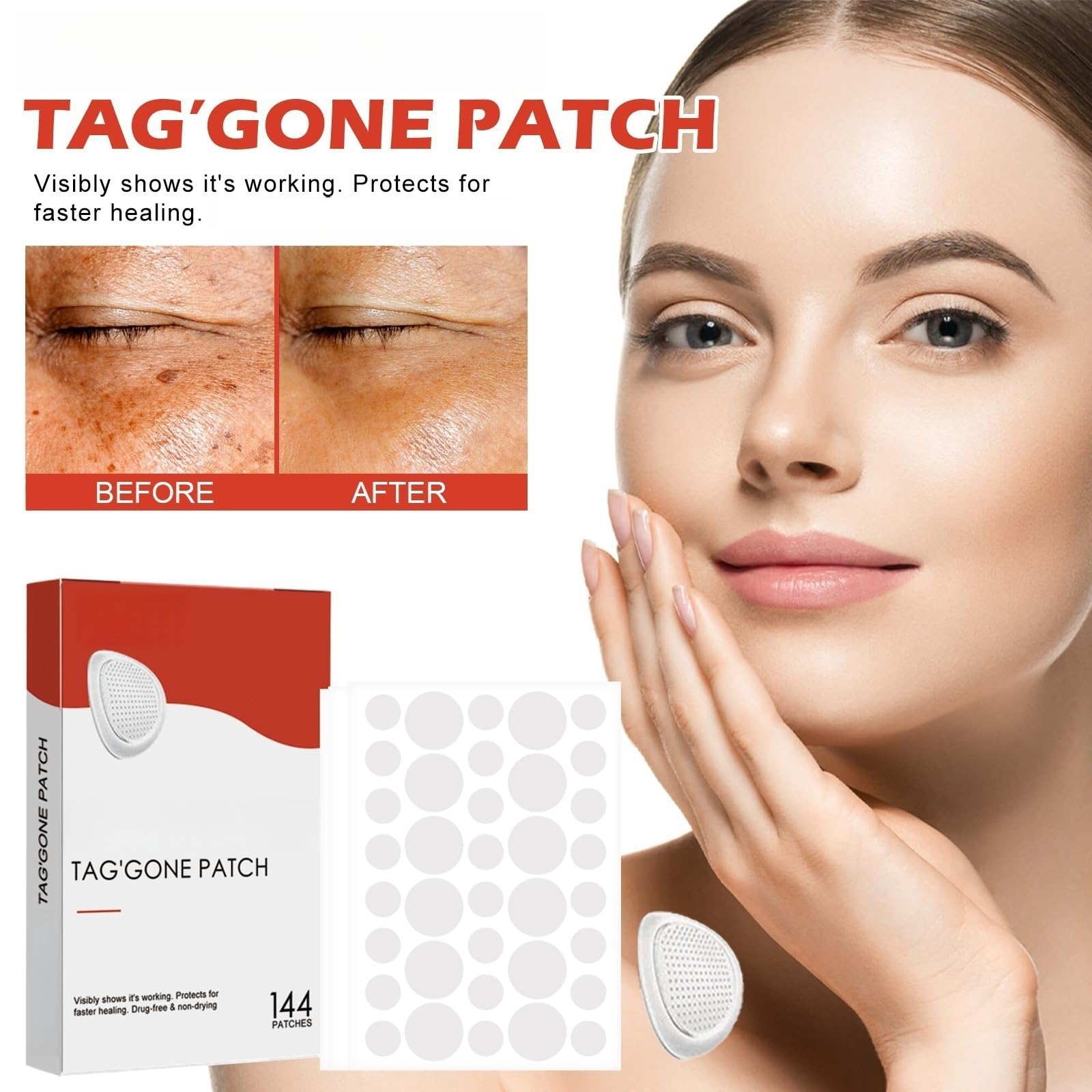 288PCS T-ag'gone Patch,Spot Stickers,Nano Patch for Face and Skin,Face Care P/atch,Acne Pimple Patches,Skin T-ag Remover Patches,M-ole Remover,Skin Ta-g P/atches,Skin Ta-g R/emover,W-art Treatment