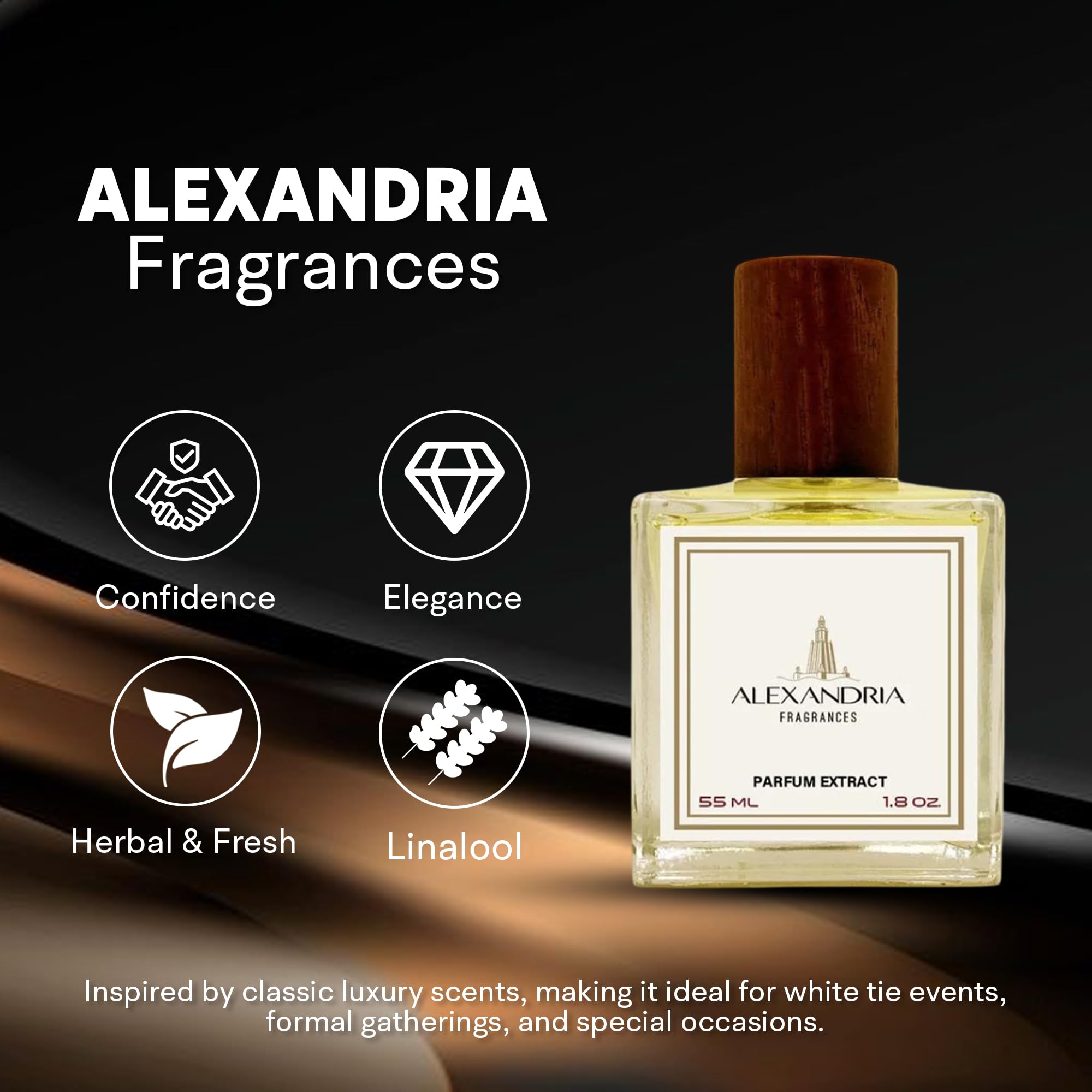 Alexandria Fragrances Highlands Perfume for Men - Long Lasting Alcohol Denat, Parfum, Aqua Fragrances - Elegant Highlands Men Cologne for Daily Use Day & Night - Perfect for Any Event - 55ml