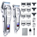 Professional Cordless Hair Clippers for Men, Trimmers Set and Barber Clippers for Haircut, Beard Trimmer Kit with LCD Display, Grooming Set, Rechargeable Hair Cutting Machine for Family