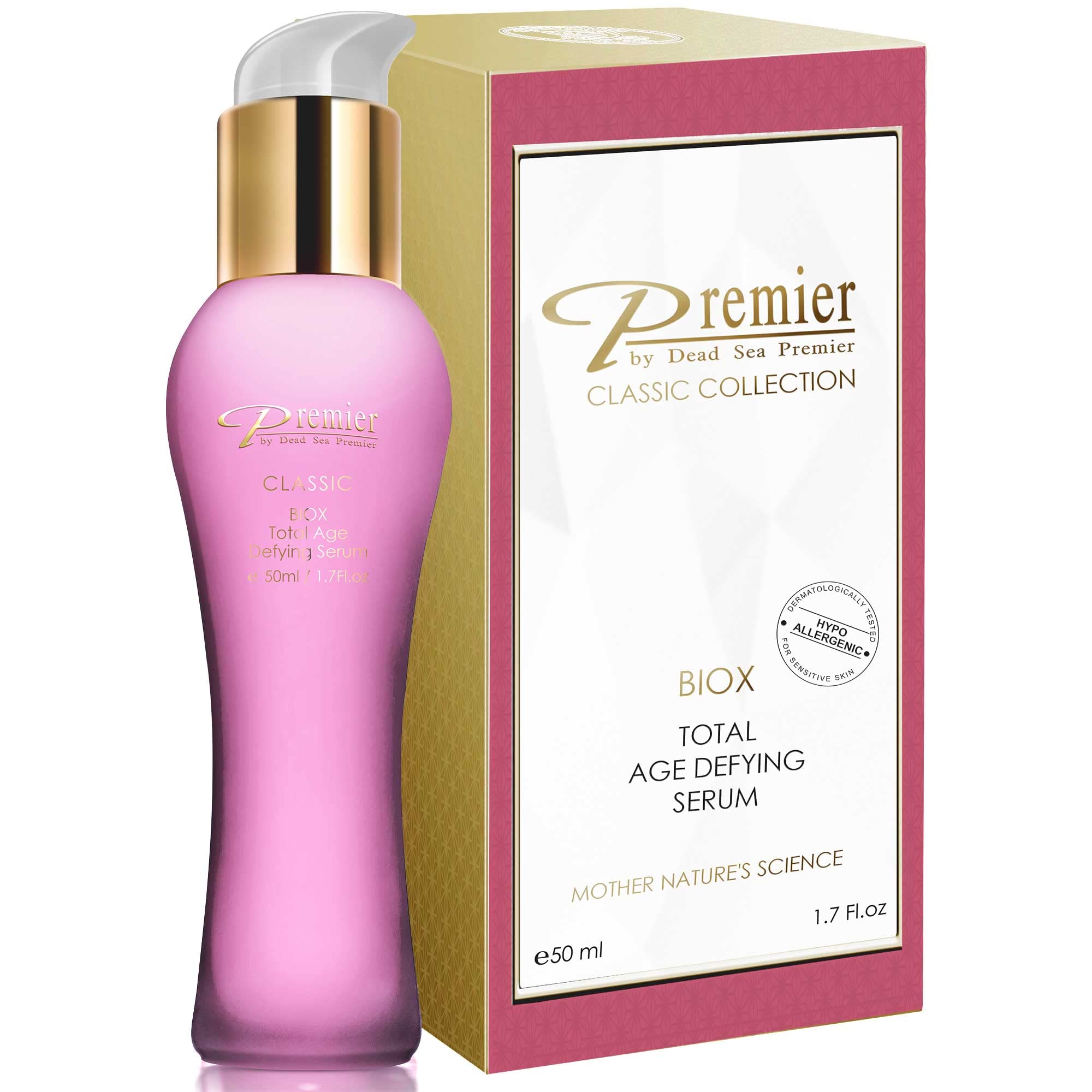 Premier Dead Sea Classic BIOX serum, Total Age Treatment, Anti-Age, anti wrinkle, anti expression marks gel Complex, soft, gentle, non tacky 1.6 fl.oz