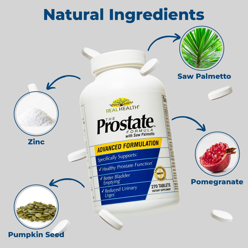 Real Health The Prostate Formula, Pomegranate, Zinc, Pumpkin - 270 Count