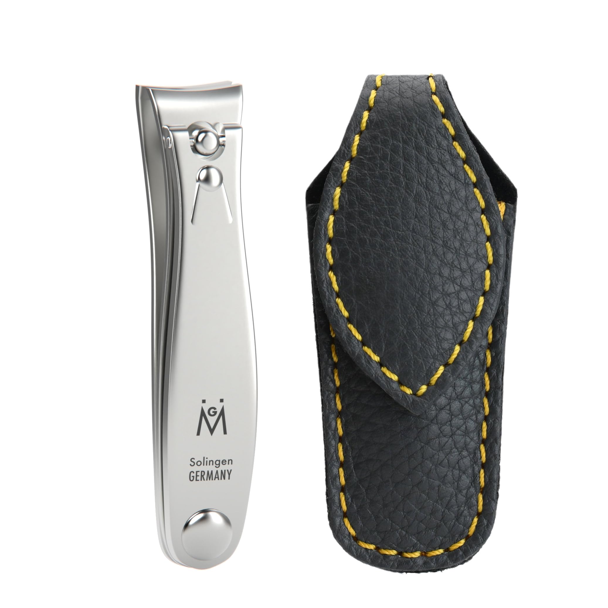 GERMANIKURE Professional Small Nail Clipper (6 cm) - FINOX Surgical Stainless Steel Manicure and Pedicure Tools in Leather Case- Ethically Made in Solingen Germany - 4711 - Travel Size Nail Care