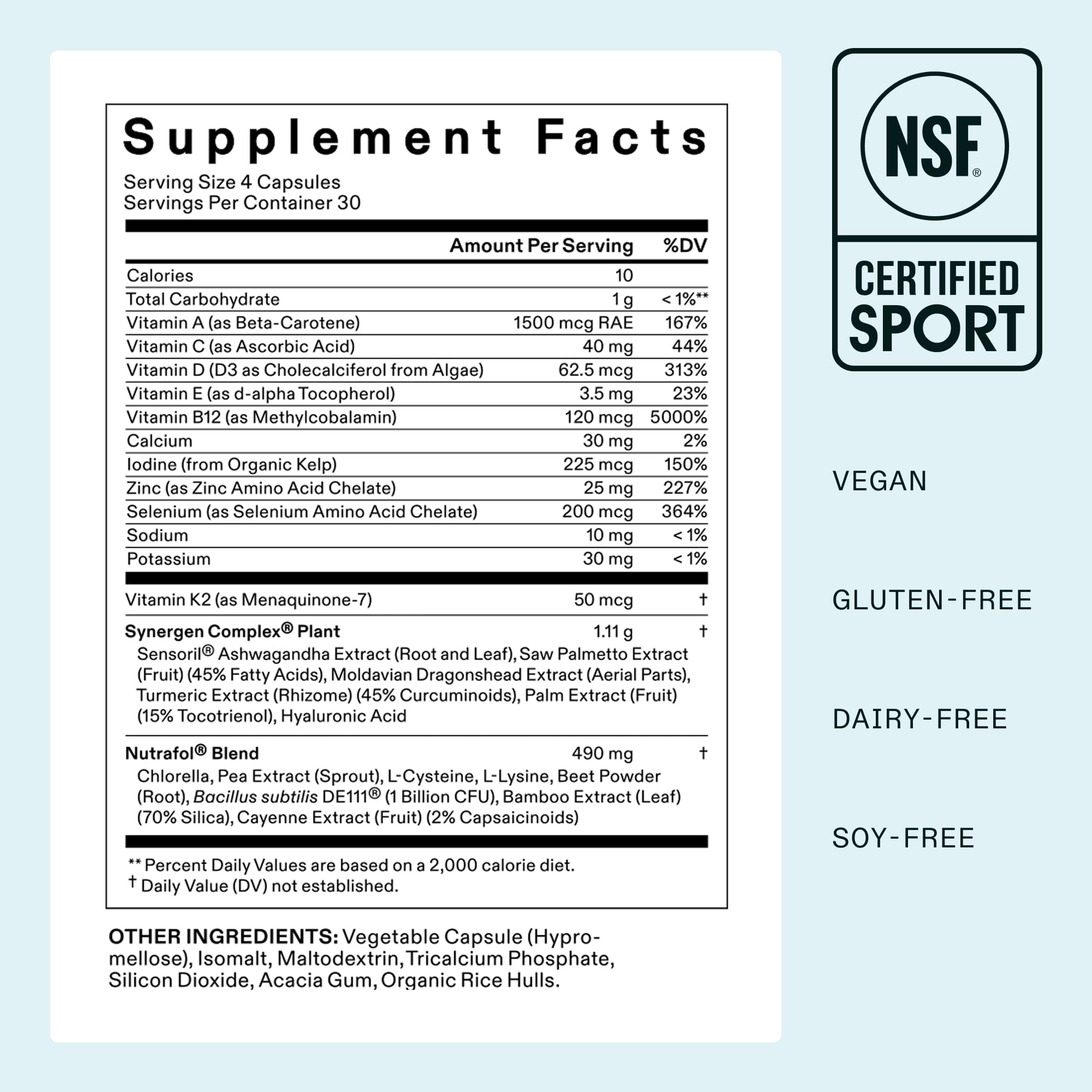 Nutrafol Women's Hair Growth Supplements, Ages 18-44, Clinically Tested for Visibly Thicker and Stronger Hair, Dermatologist Recommended - 1 Month Supply