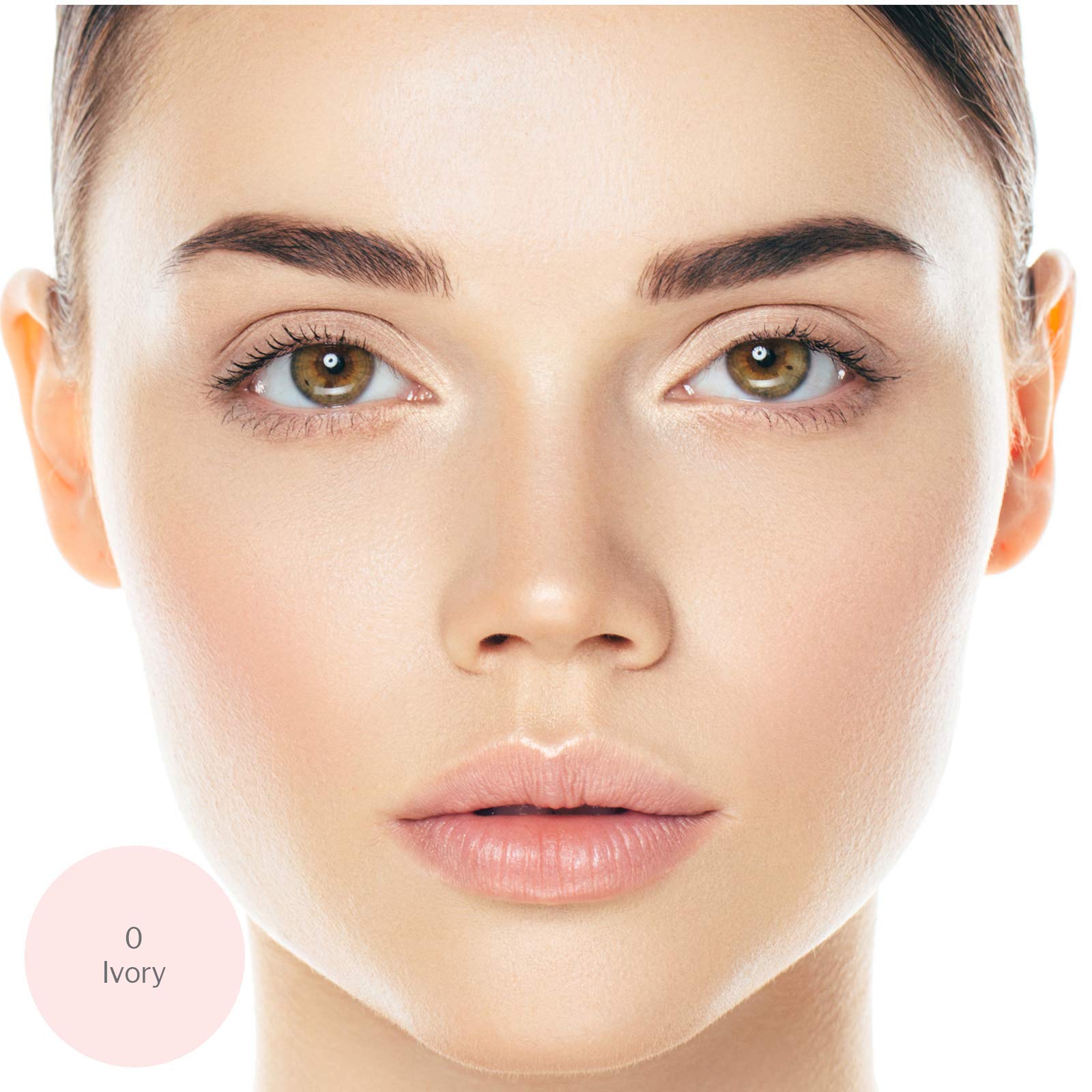 True + Luscious Camera Stick Foundation | Full Coverage Cream for Flawless Airbrushed Skin | Hydrating Non-Comedogenic Formula | Vegan Paraben-Free Cruelty-Free 0.49 oz | Shade 0: Ivory