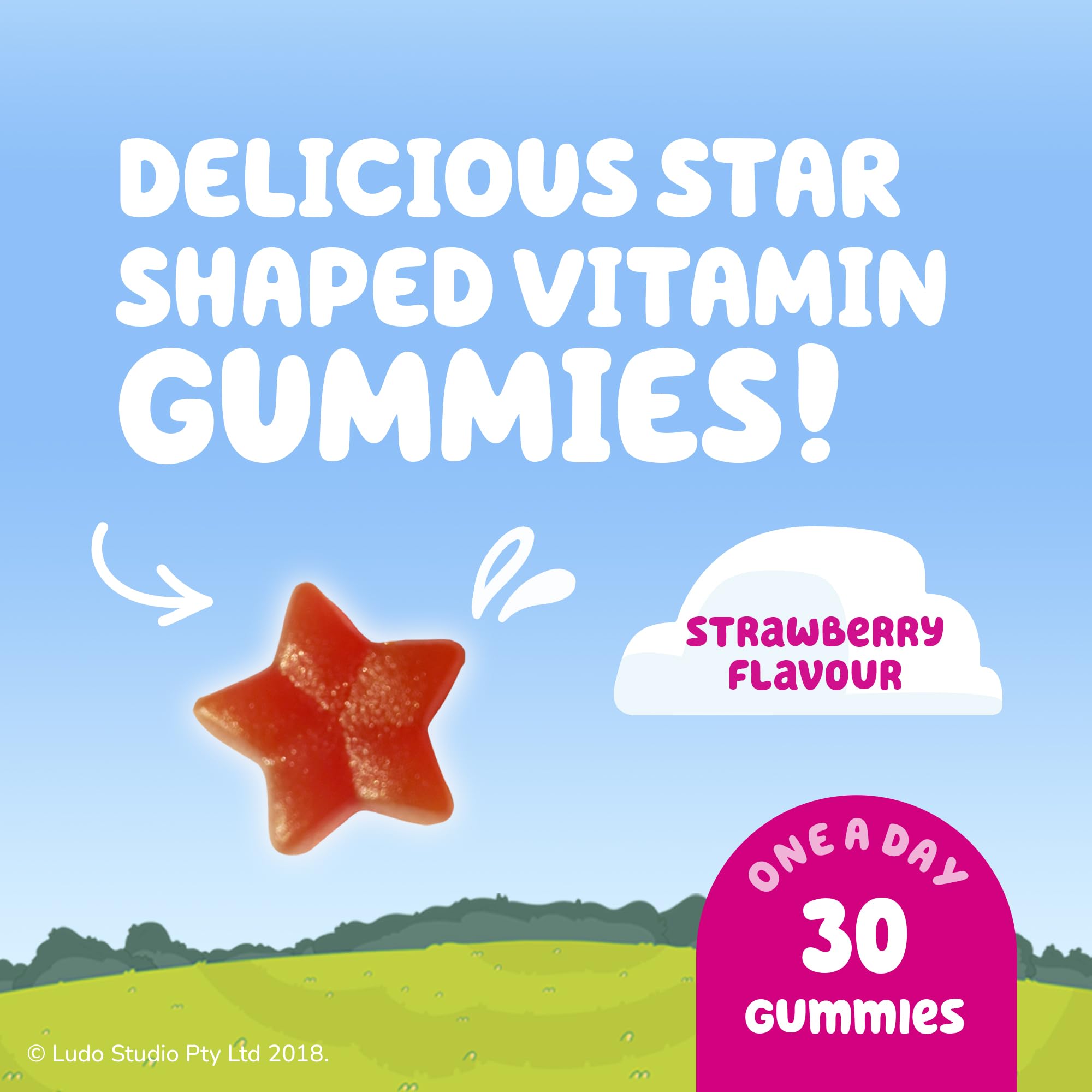 Bluey Kids Multivitamin Gummies for Children – 30 Vitamin Gummies