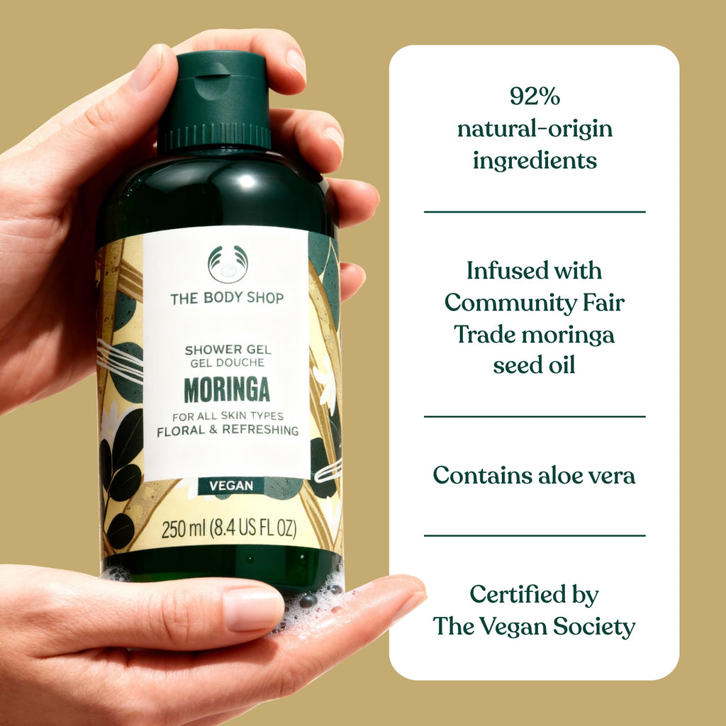 The Body Shop Moringa Shower Gel, 25 Fl Oz