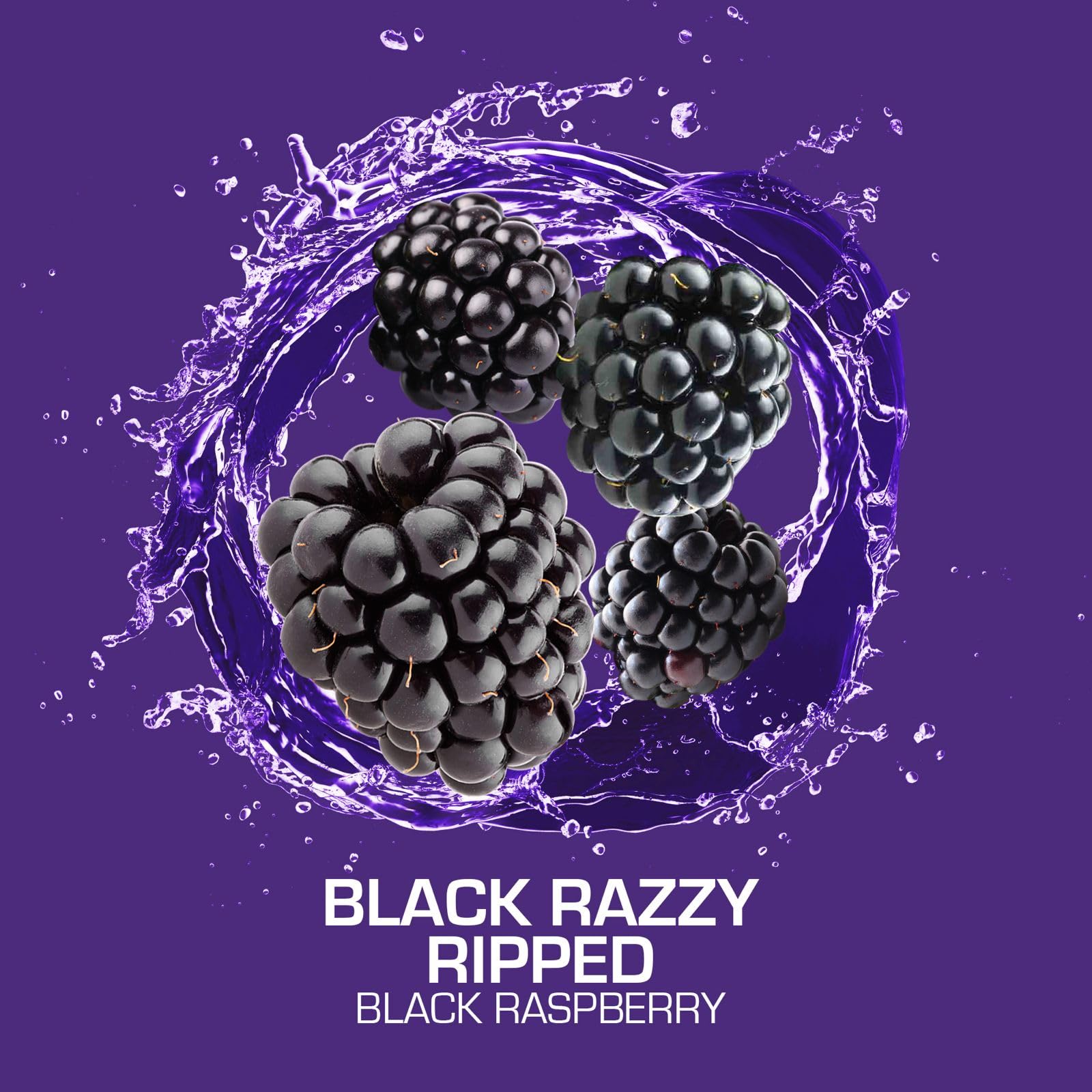 MRI NO2 Black Nitric Oxide, Pump & Muscle, Stim-Free (Black Razzy Ripped)