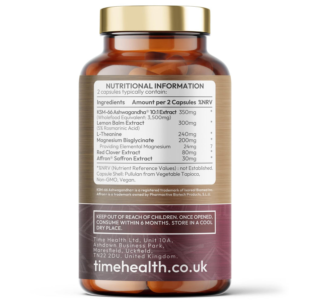 NeuroCalm® - Saffron, KSM-66, L-Theanine & Magnesium - UK Made