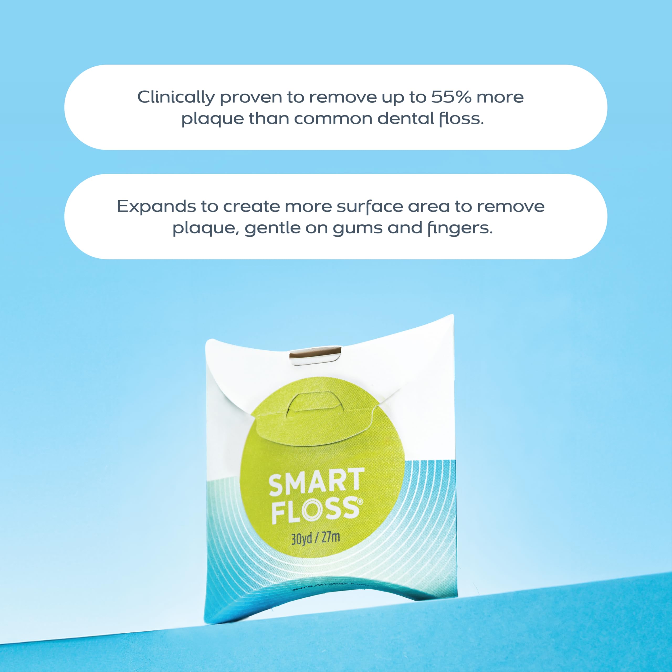 DrTung's Smart Floss - Natural Floss, PTFE & PFAS Free Floss, Gentle on Gums, Expands & Stretches, BPA Free Floss - Natural Dental Floss Cardamom Flavor (Pack of 12)