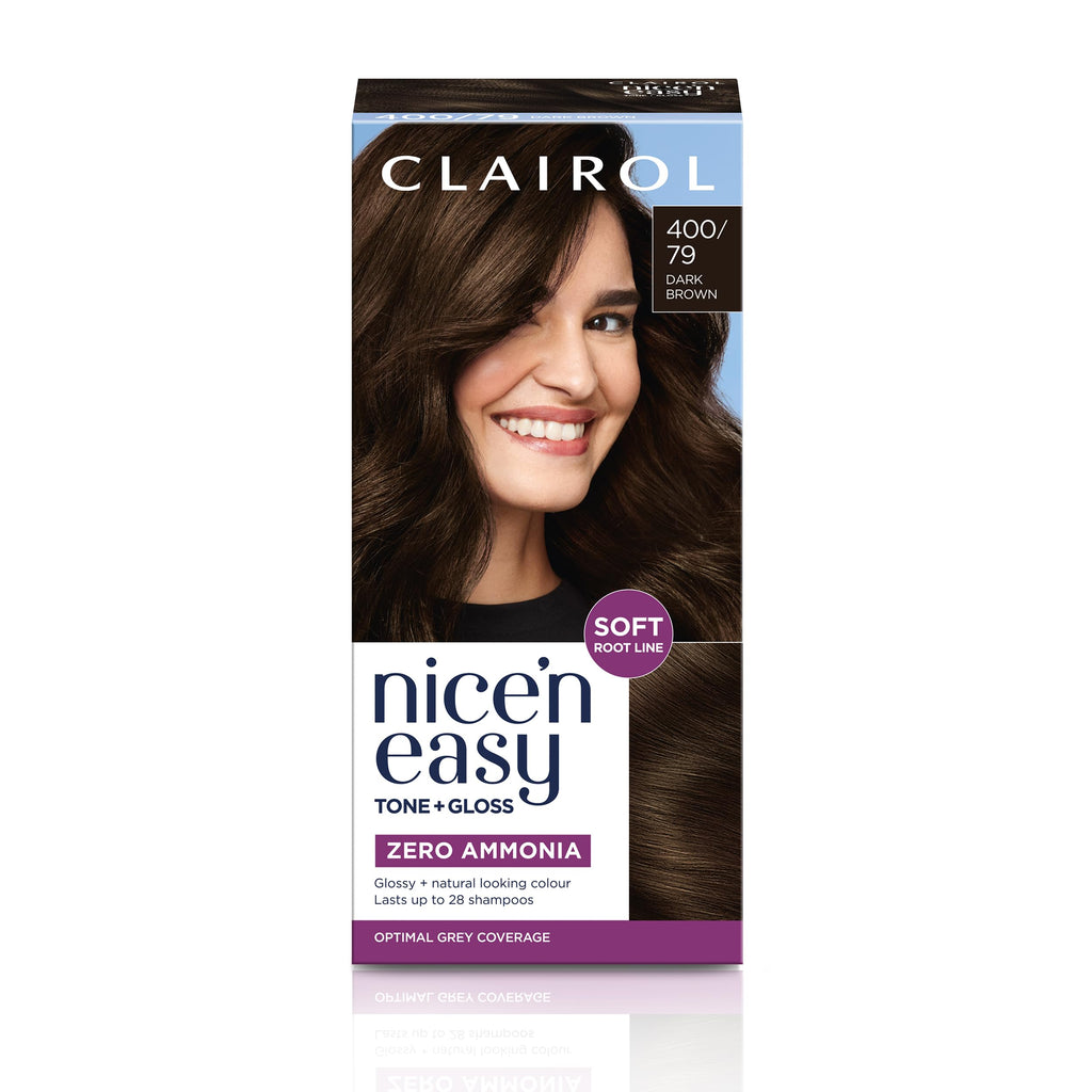 Clairol Nice'n Easy Tone+Gloss Semi Permanent Hair Dye - 400/79 Dark Brown