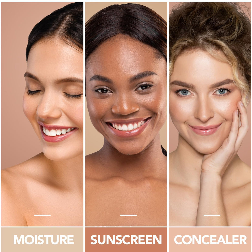 Botagus Match Cosmetics Foundation 4 in 1-Medium Spectrum,4 in 1 Cosmetics Foundation Liquid with SPF 50+, Concealer Cosmetic Lightweight Makeup, Longwearing & Waterproof for Makeup