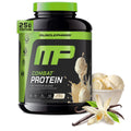 MusclePharm Combat Protein Powder, Vanilla Flavor, Fuels Muscles for Productive Workouts, 5 Protein Sources including Whey Protein Isolate & Egg Albumin, Gluten Free, 4 lb, 52 Servings