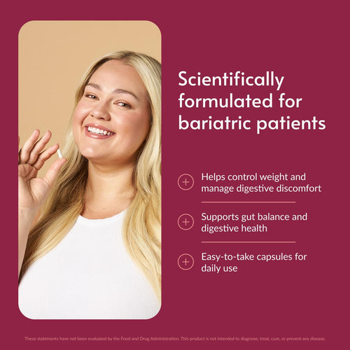 Bariatric Advantage FloraVantage Control - Probiotic Health for Bariatric Patients - Probiotic for Gut Health - Vegetarian & Non-GMO - 30 Count