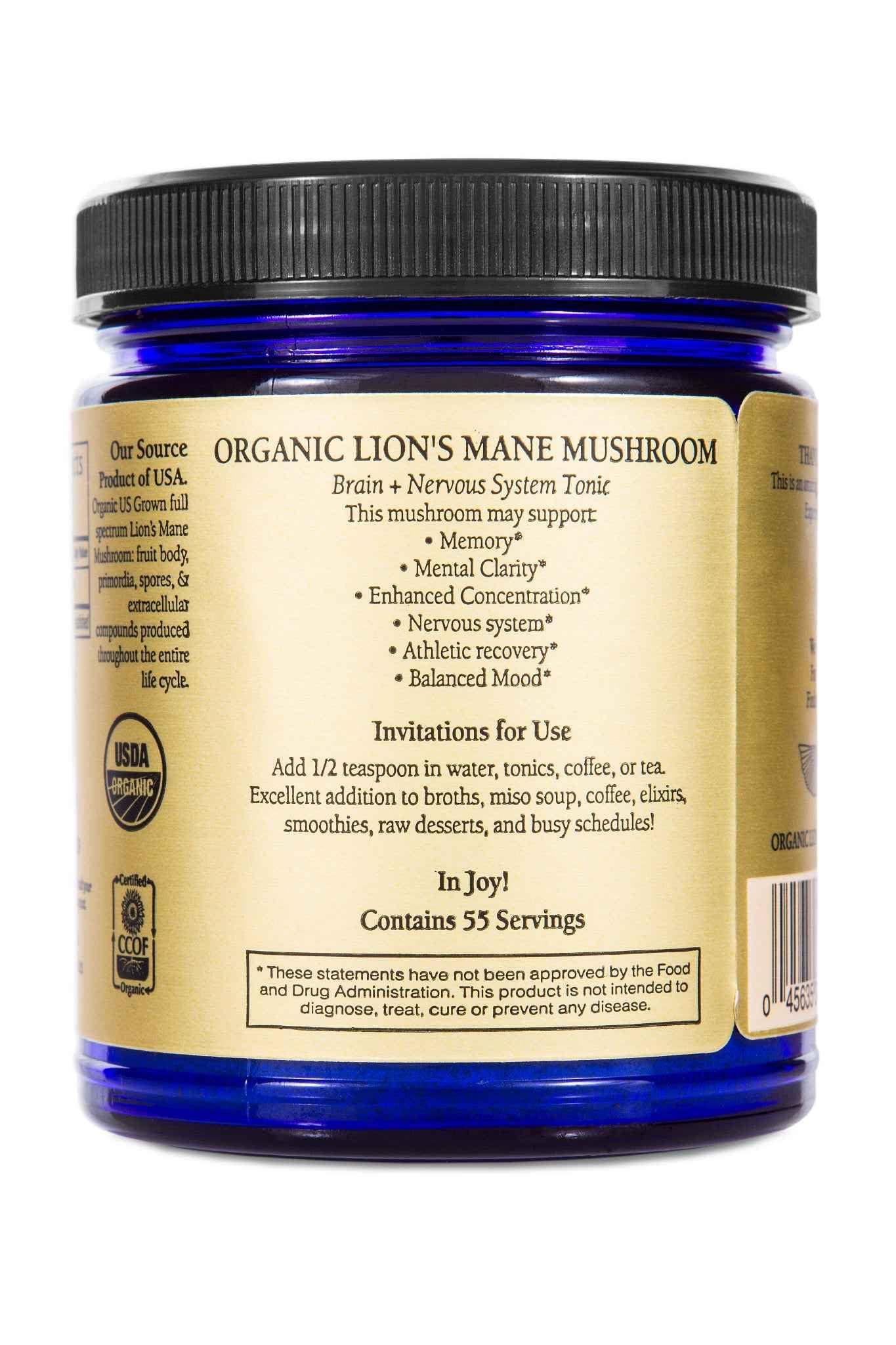 Sun Potion Lion’s Mane (Organic) - Mind Power Mushroom (100g)