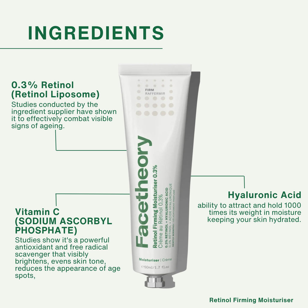Retinol Firming Moisturiser 0.3% with 0.3% retinol and hyaluronic acid