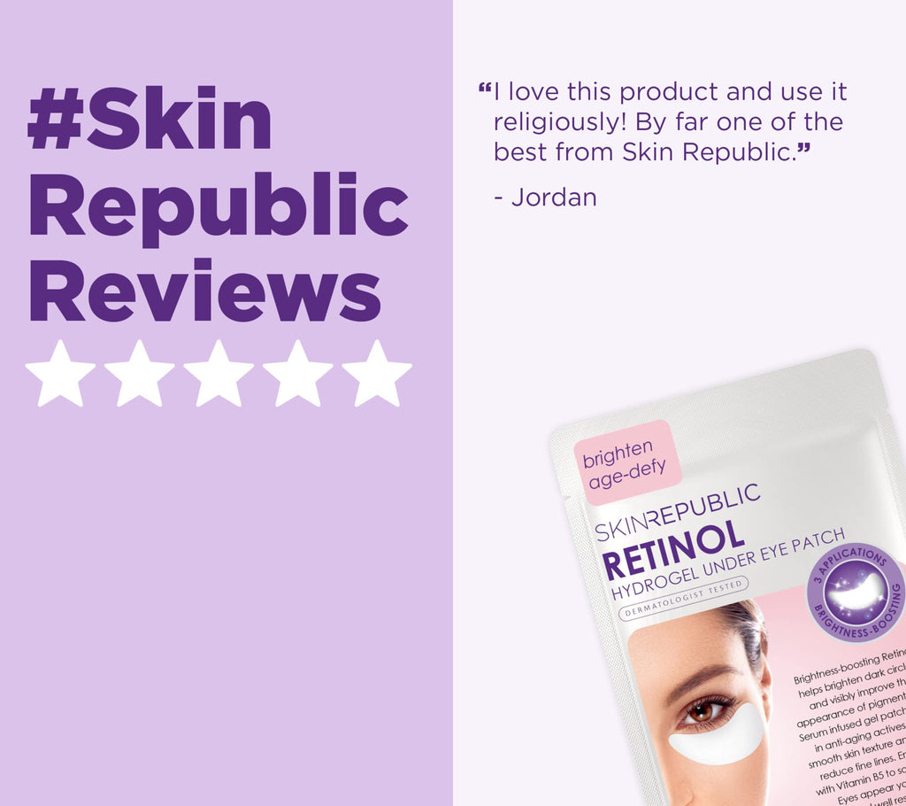 Skin Republic Retinol Under Eye Mask Clinically Proven to Reduce Crow’s Feet and Deep Wrinkles. Made in Korea. 3 pairs of under eye masks.