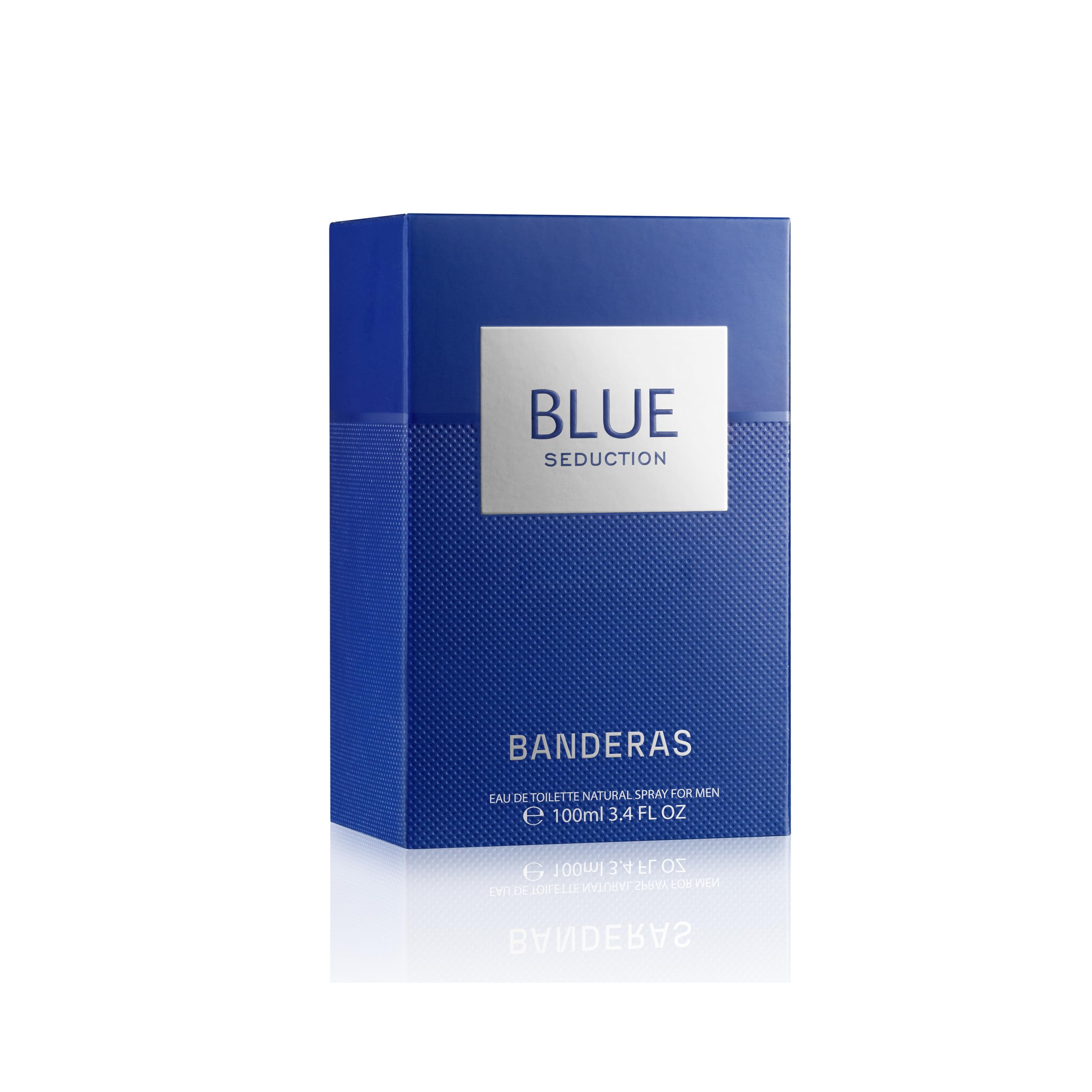 Banderas Blue Seduction Eau De Toilette for Men - Fresh, Romantic, Fruity Scent - Woody, Aquatic Notes of Apple, Sea Water - Ideal for Day Wear - 3.4 Fl Oz